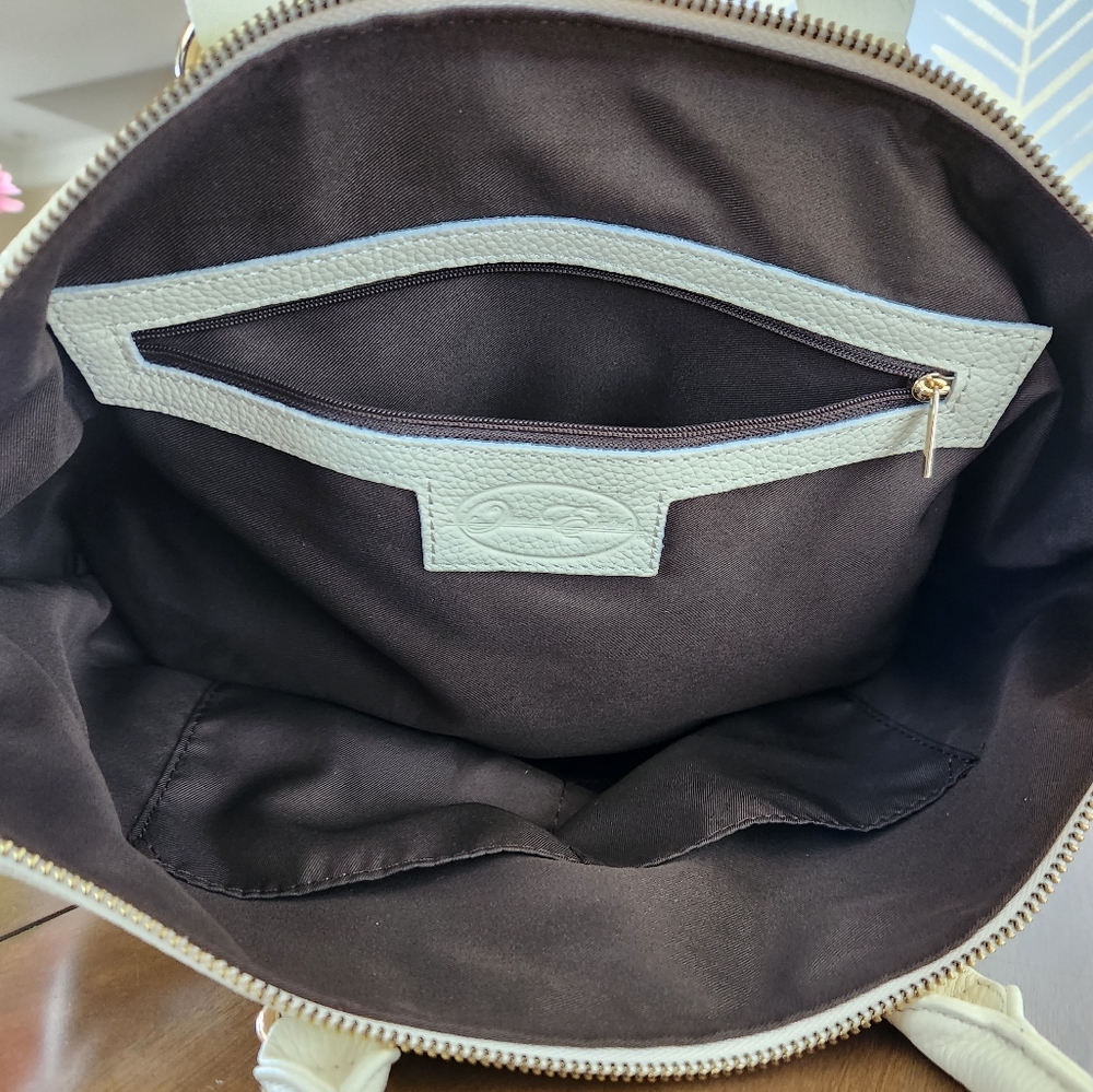 Onna Ehrlich Leather Satchel Ivory - Picture 8 of 13